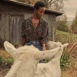 Doen Rose Top in Lily of the Valley NWT